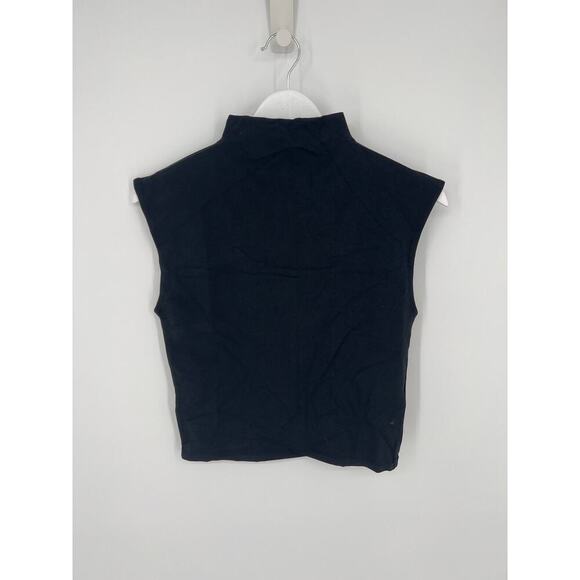 MADEWELL Black Funnelneck Cropped Muscle Tee NWT Size XXS - Picture 9 of 10